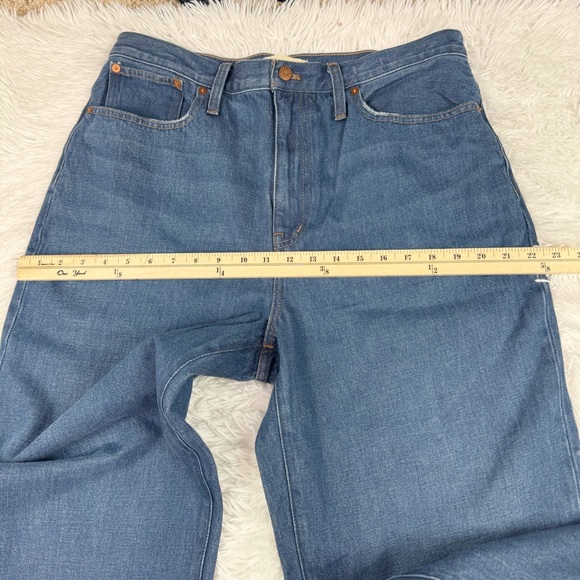 Madewell Baggy Straight Jeans in Dark Worn Indigo Wash high waisted relaxed fit - Picture 7 of 13